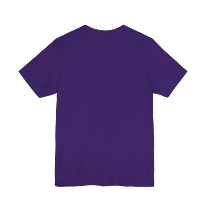 Purple short-sleeved Rhode Island Graphic Unisex Jersey Tee displayed on a neutral background