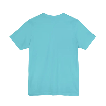 Aqua-colored Rhode Island Graphic Unisex Jersey Tee displayed prominently