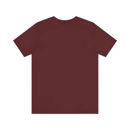 Maroon Rhode Island Graphic Unisex Jersey Tee displayed on a neutral background