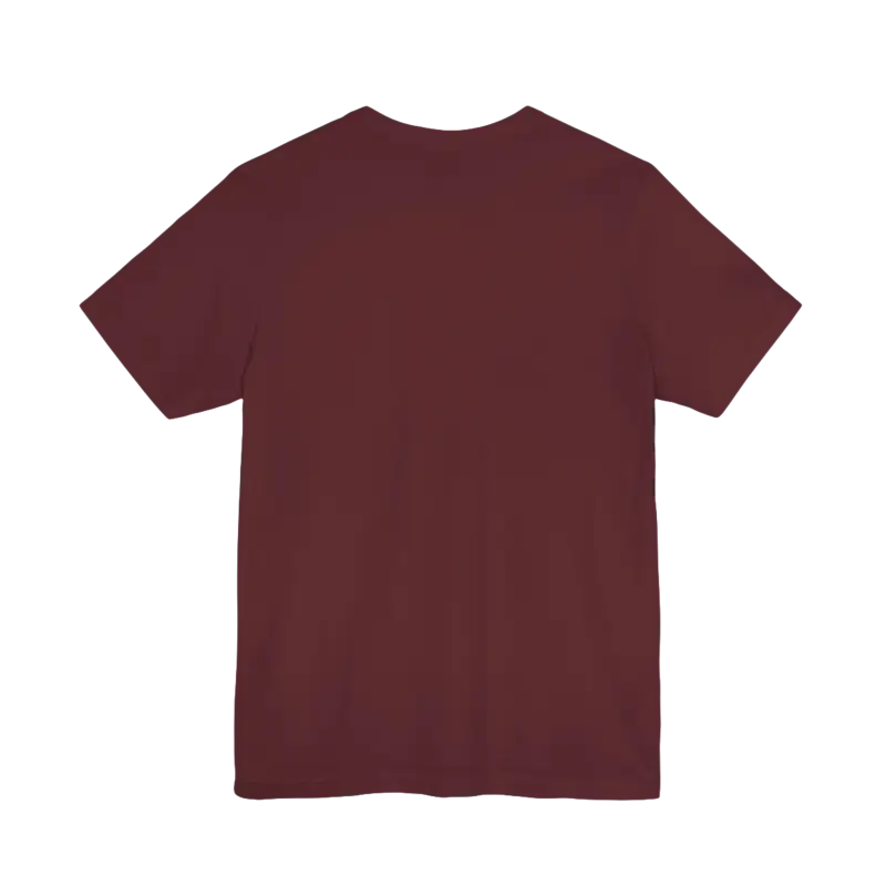 Maroon Rhode Island Graphic Unisex Jersey Tee displayed on a neutral background