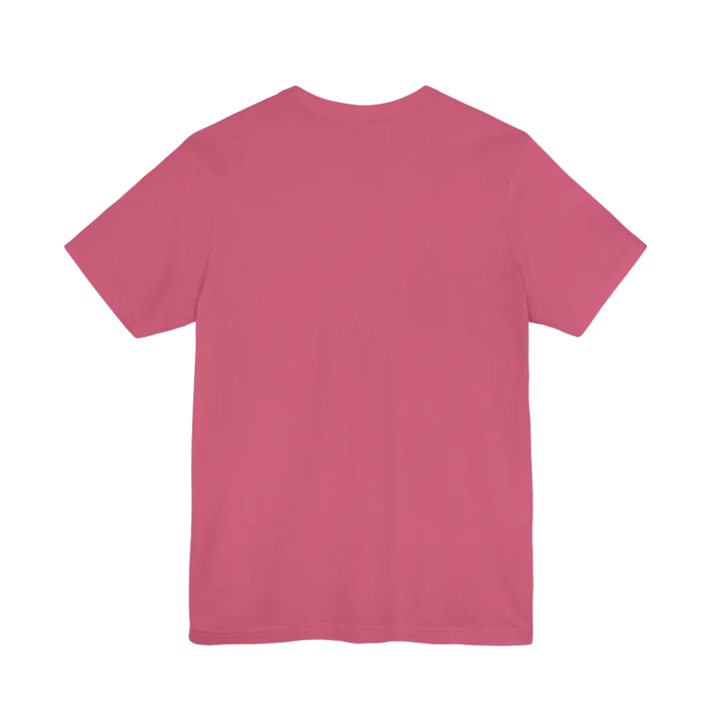 Pink short-sleeved Rhode Island Graphic Unisex Jersey Tee for casual wear