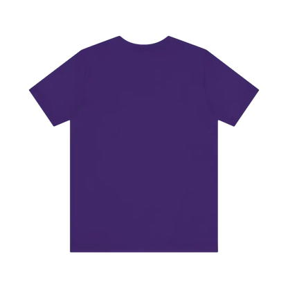 Purple Rhode Island Graphic Unisex Jersey Tee displayed elegantly for online shopping