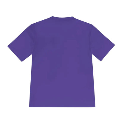 Purple Rhode Island Graphic Unisex Moisture Wicking Tee displayed for stylish comfort