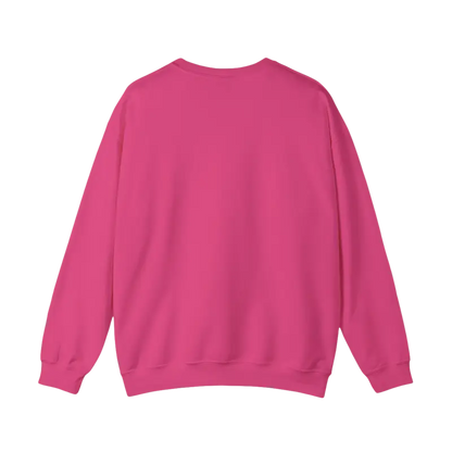 Fuchsia crewneck sweatshirt from Rhode Island Sunset collection in black, white, and pink