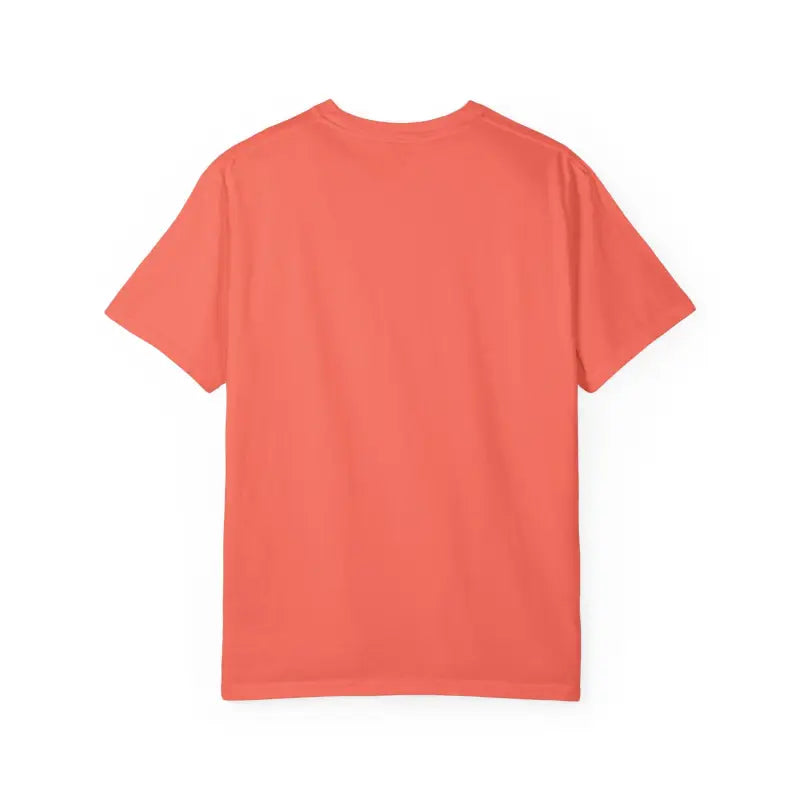 Salmon-colored Rhode Island Unisex Garment Dyed Summer T Shirt displayed