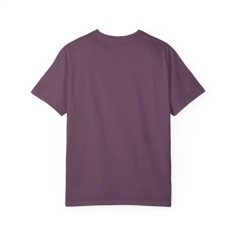 Plum-colored Rhode Island Unisex Garment Dyed Summer T Shirt for casual wear