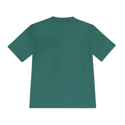 Green short-sleeved Rhode Island Unisex Moisture Wicking T Shirt for outdoor travel