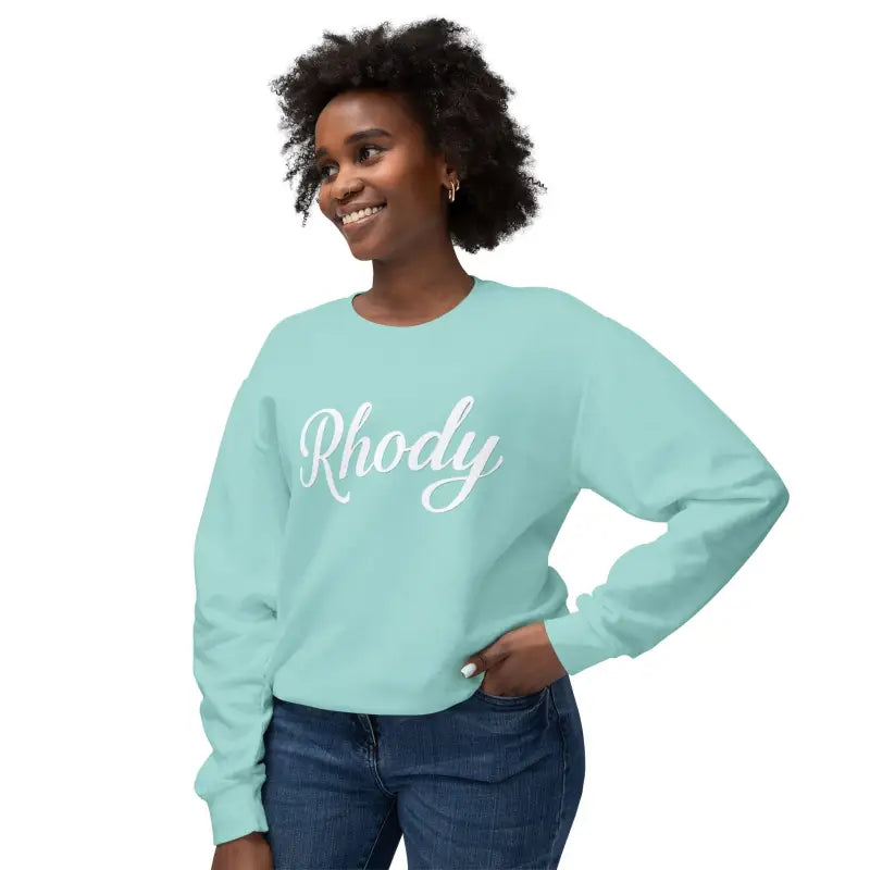 Light blue Rhody Unisex Lightweight Crewneck Sweatshirt for ultimate comfort