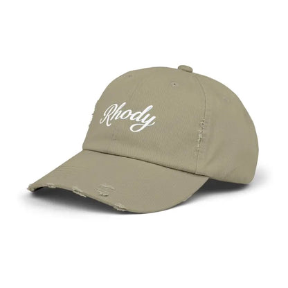 Khaki distressed baseball cap from Rhody Vintage Style Hat for casual wear