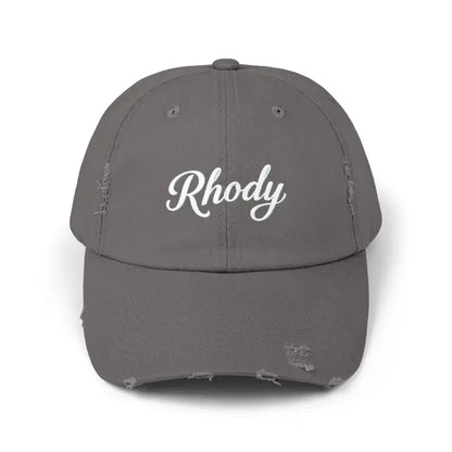 Gray distressed baseball cap from Rhody Vintage Style Hat for casual wear