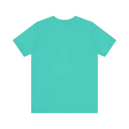 Aqua-colored t-shirt featured in Rooster Graphic T Shirt in Beige Black White Dark Grey