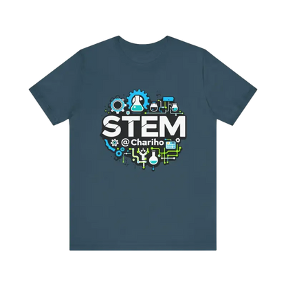 Blue STEM Chariho Unisex Jersey Short Sleeve Tee for science enthusiasts