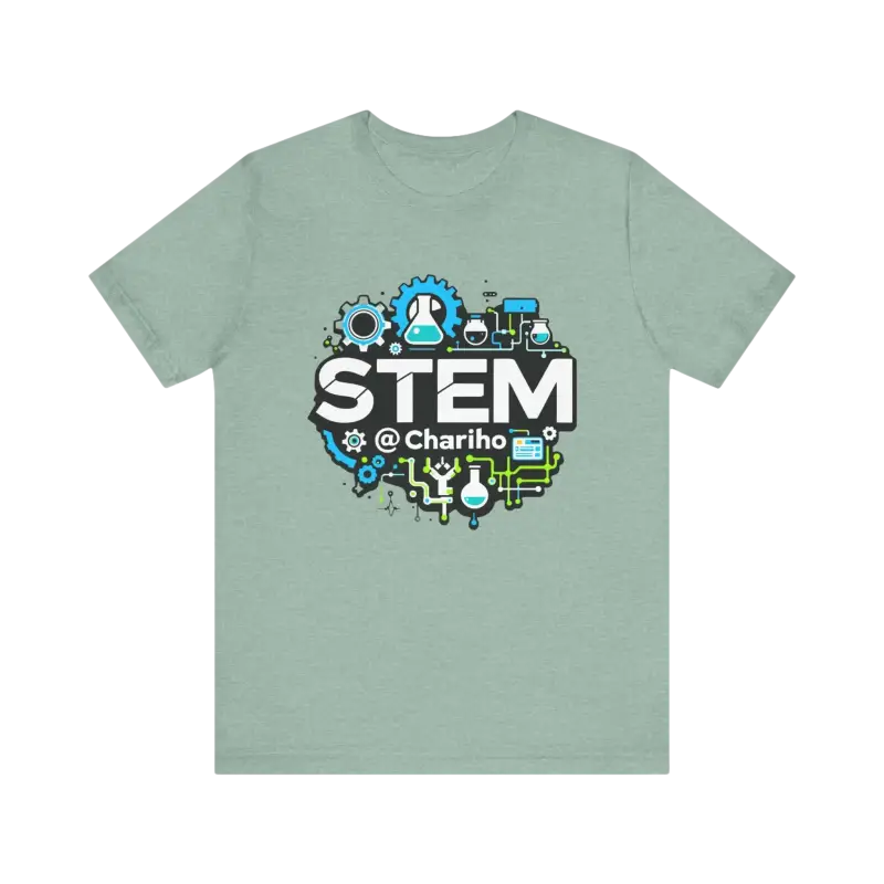STEM Chariho Unisex Jersey Short Sleeve Tee for Science Enthusiasts and Education Advocates