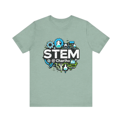 STEM Chariho Unisex Jersey Short Sleeve Tee for Science Enthusiasts and Education Advocates