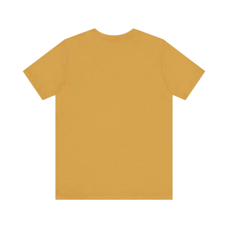 Mustard-colored STEM Chariho Unisex Jersey Short Sleeve Tee for Science Lovers