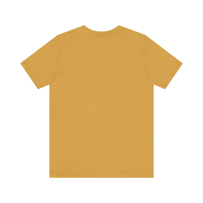 Mustard-colored STEM Chariho Unisex Jersey Short Sleeve Tee for Science Lovers