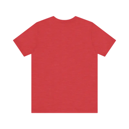 Red crew-neck STEM Chariho Unisex Jersey Short Sleeve Tee for science enthusiasts