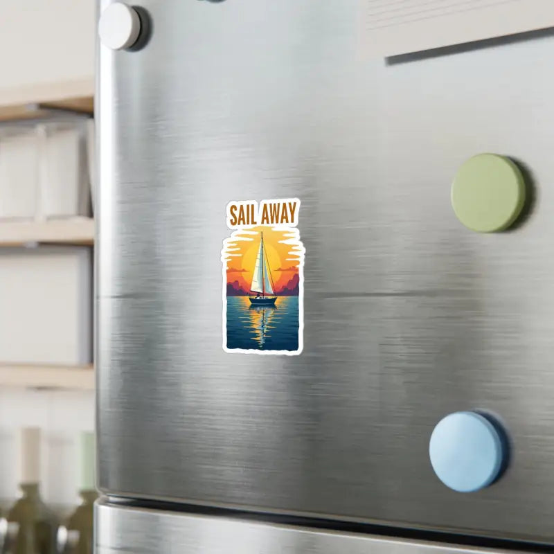 Sailboat sunset magnet for ocean lovers and adventurers, enhancing home decor