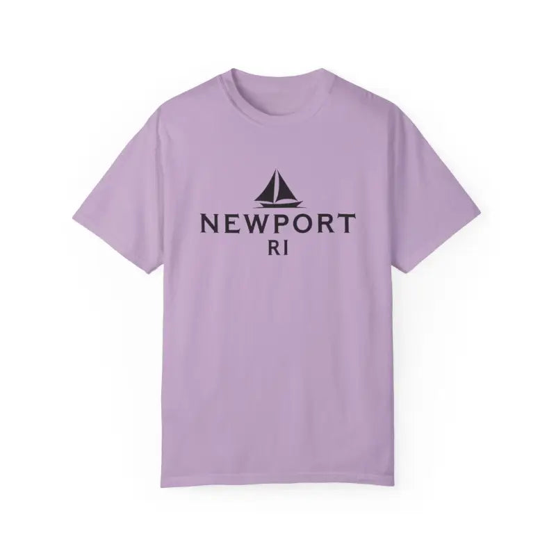 Lavender Sailboat T-Shirt with Graphic for Beach Lovers, Newport RI Design