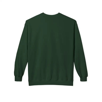 Dark green crewneck sweatshirt featuring Santa with his chicks design