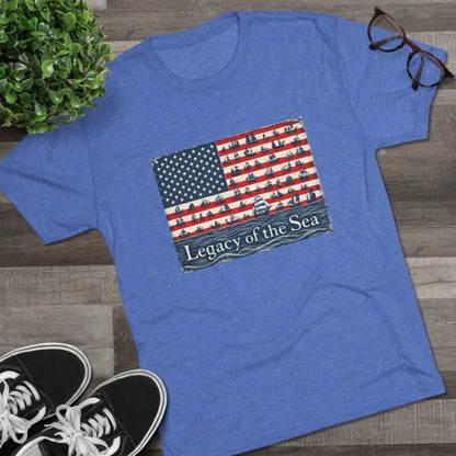 Blue Sea Legacy Unisex Nautical Flag T Shirt featuring a vibrant flag design