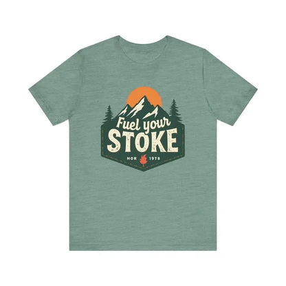 Seafoam green t-shirt from the Seafoam Olive Salmon and Heather Green Unisex Jersey Tee
