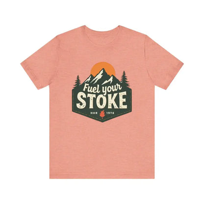 Salmon-colored t-shirt from Seafoam Olive collection in unisex style