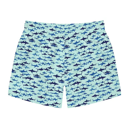 Shark Pattern Swim Trunks featuring vibrant shark designs for stylish summer fun