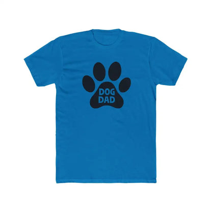 Blue Dog Dad T-shirt in Simple Dog Dad Unisex Cotton Crew Tee design