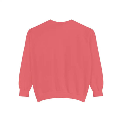 Salmon-colored crewneck sweatshirt from Sitting on the Dock Bite Me collection