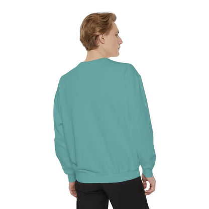 Teal crewneck sweatshirt from Sitting on the Dock Bite Me Unisex Garment Dyed collection