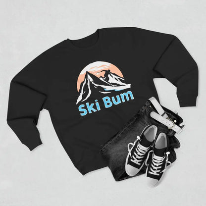 Black Ski Bum sweatshirt from the Ski Bum Sweatshirt Collection in blue, beige, and black