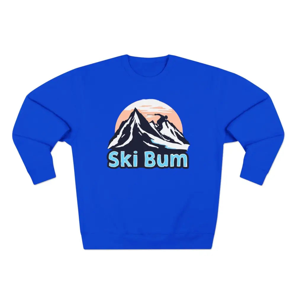 Blue Ski Bum sweatshirt from the Ski Bum Sweatshirt Collection in Blue Beige Black