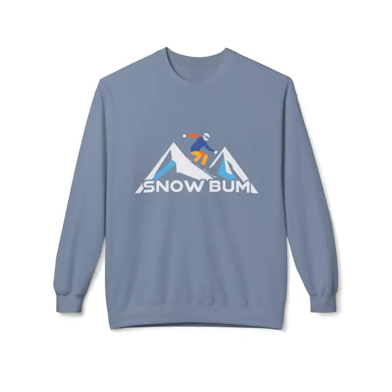 Blue Snow Bum sweatshirt from the Skier Graphic and Snow Bum Sweatshirts collection