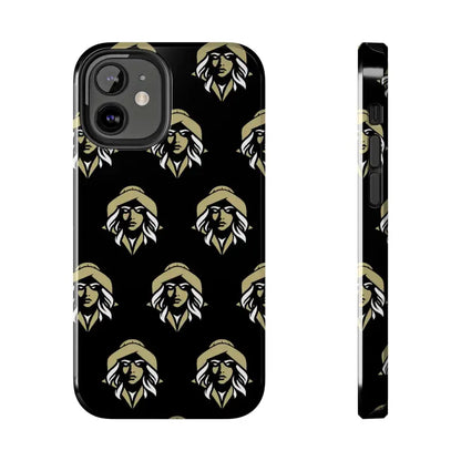 Black Tough Phone Case featuring Woman Face Design by Skipper Lax