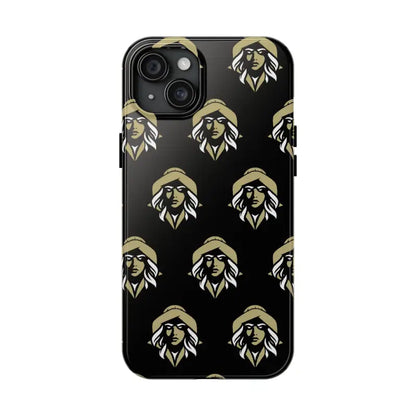 Black Tough Phone Case featuring Woman Face Design by Skipper Lax