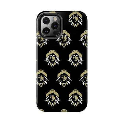 Skipper Lax Black Tough Phone Case featuring woman’s face design for stylish protection