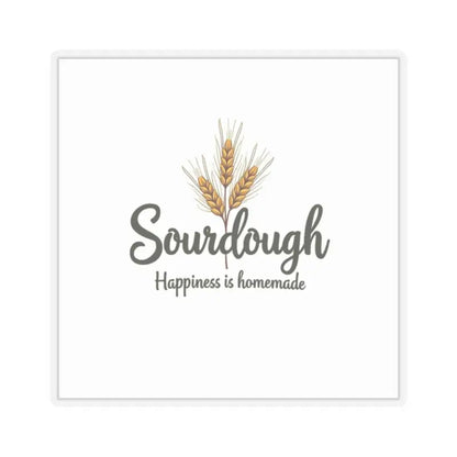 Sourdough Bakery sticker featuring a wheat graphic and rustic design elements