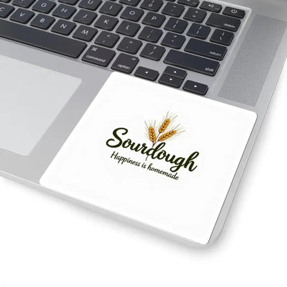 Laptop trackpad skin featuring a wheat graphic for Sourdough Bakery Sticker