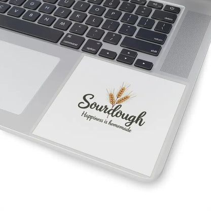 Laptop featuring Sourdough Bakery Sticker with Wheat Graphic design