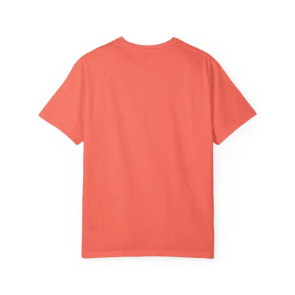Coral short-sleeved t-shirt from Stay Out Of My Business with cartoon graphics
