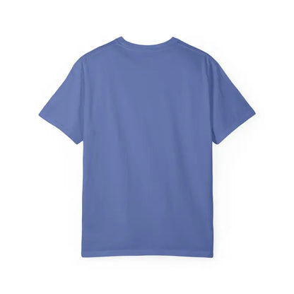 Periwinkle short-sleeved t-shirt from Stay Out Of My Business with cartoon graphics