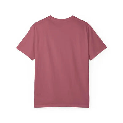 Mauve short-sleeved t-shirt featuring cartoon graphics from Stay Out Of My Business collection