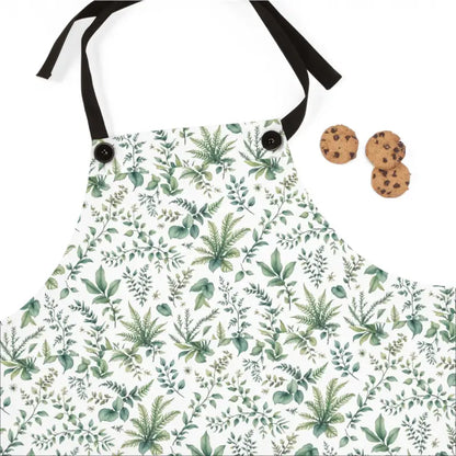 Floral-patterned apron with black straps perfect for Stylish Plant Lovers Chef’s Apron