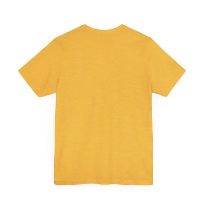 Mustard-colored t-shirt from Summer Lovin Unisex Jersey Tee in Beige Peach Aqua collection