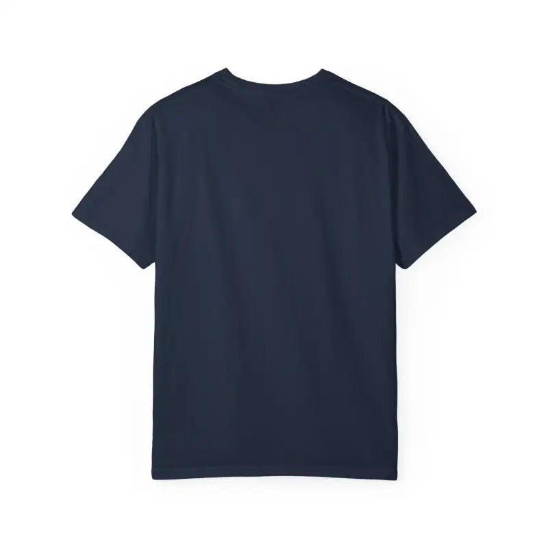 Navy blue Take the Scenic Route Unisex Garment-Dyed T-shirt Adventure displayed on model