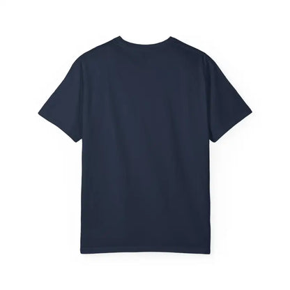 Navy blue Take the Scenic Route Unisex Garment-Dyed T-shirt Adventure displayed on model