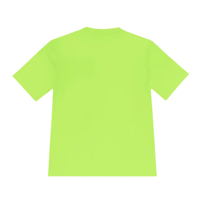 Chartreuse t-shirt featuring Tractor graphic in Gray, White, and Neon Green design
