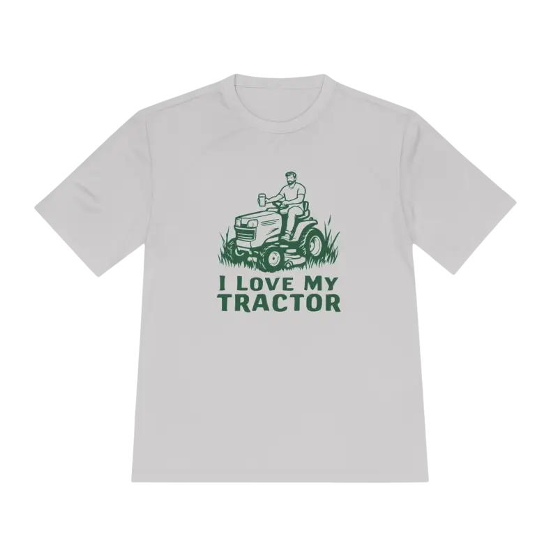 Gray Tractor Graphic T-Shirt showcasing a stylish design for enthusiasts and casual wear