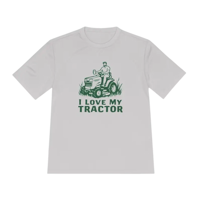 Gray Tractor Graphic T-Shirt showcasing a stylish design for enthusiasts and casual wear